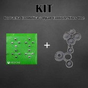 Kit Borracha Condutiva + Película D-pad P/ Controle Xbox One